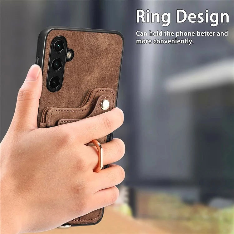 D4 For Samsung Galaxy A35 5G Case RFID Blocking Card Slots Protective Shell
