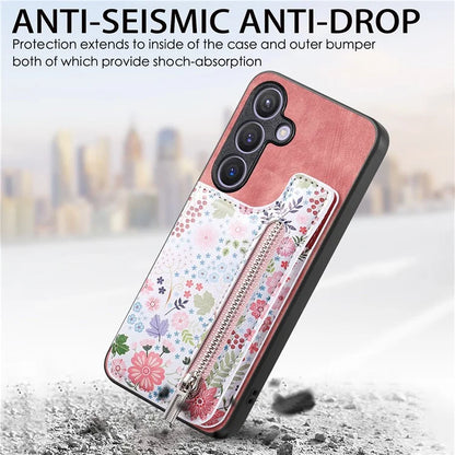 D10 For Samsung Galaxy S23 FE Case Pattern Printed Kickstand Wallet Leather+TPU Phone Cover