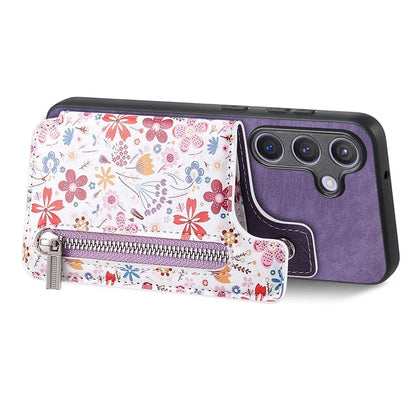 D10 For Samsung Galaxy S23 FE Case Pattern Printed Kickstand Wallet Leather+TPU Phone Cover