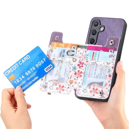 D10 For Samsung Galaxy S23 FE Case Pattern Printed Kickstand Wallet Leather+TPU Phone Cover