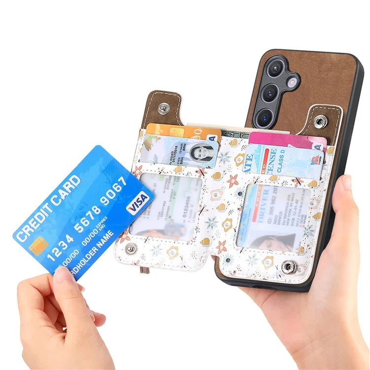D10 For Samsung Galaxy S23 FE Case Pattern Printed Kickstand Wallet Leather+TPU Phone Cover