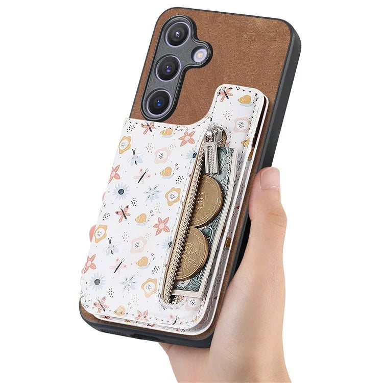D10 For Samsung Galaxy S23 FE Case Pattern Printed Kickstand Wallet Leather+TPU Phone Cover