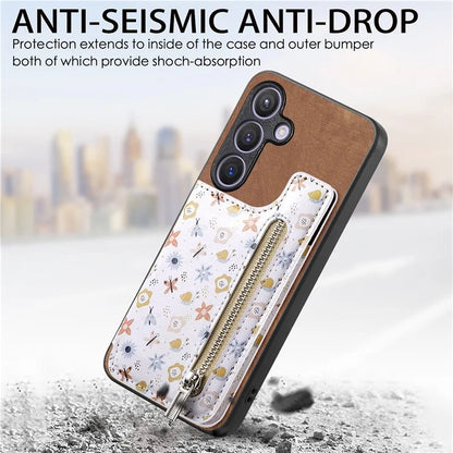 D10 For Samsung Galaxy S23 FE Case Pattern Printed Kickstand Wallet Leather+TPU Phone Cover