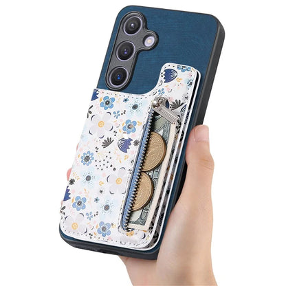 D10 For Samsung Galaxy S23 FE Case Pattern Printed Kickstand Wallet Leather+TPU Phone Cover