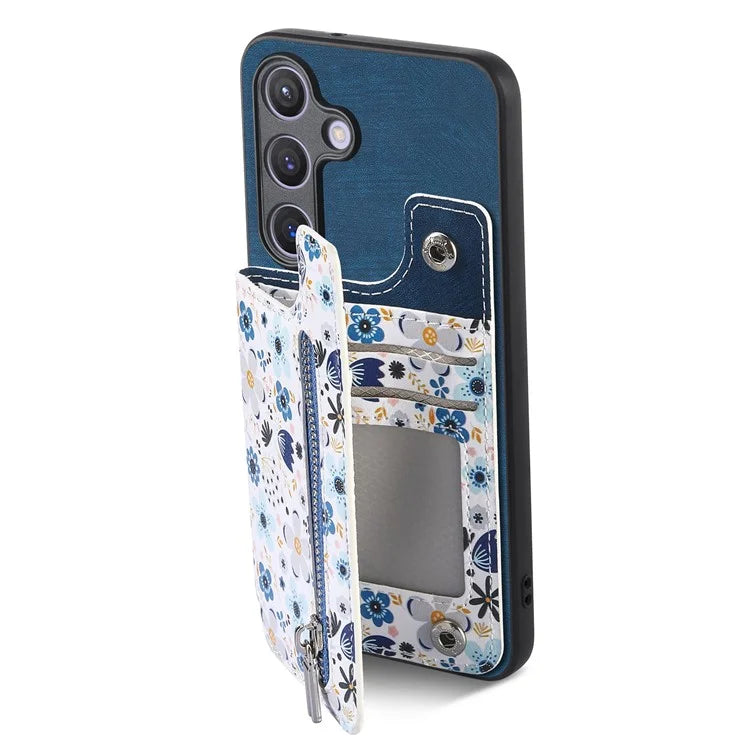 D10 For Samsung Galaxy S23 FE Case Pattern Printed Kickstand Wallet Leather+TPU Phone Cover