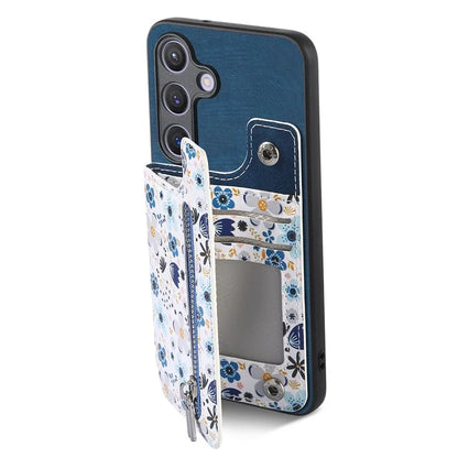 D10 For Samsung Galaxy S23 FE Case Pattern Printed Kickstand Wallet Leather+TPU Phone Cover