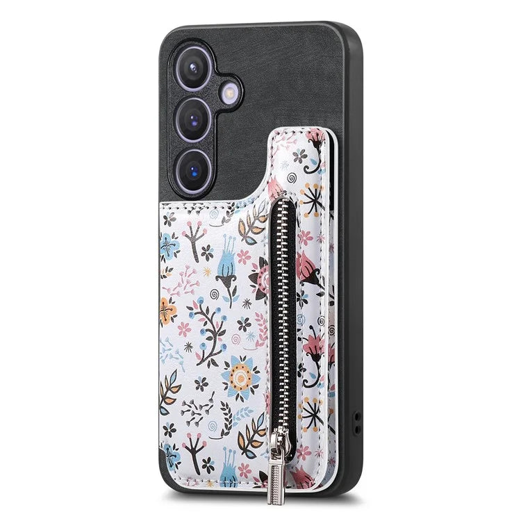 D10 For Samsung Galaxy S23 FE Case Pattern Printed Kickstand Wallet Leather+TPU Phone Cover