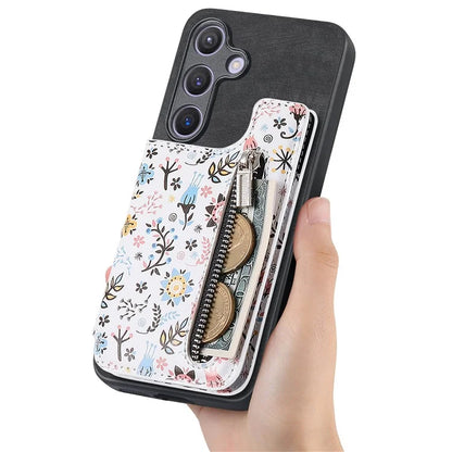 D10 For Samsung Galaxy S23 FE Case Pattern Printed Kickstand Wallet Leather+TPU Phone Cover
