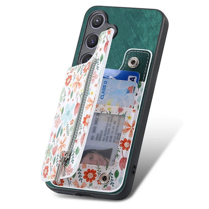 D10 For Samsung Galaxy S23 FE Case Pattern Printed Kickstand Wallet Leather+TPU Phone Cover