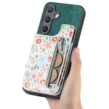 D10 For Samsung Galaxy S23 FE Case Pattern Printed Kickstand Wallet Leather+TPU Phone Cover