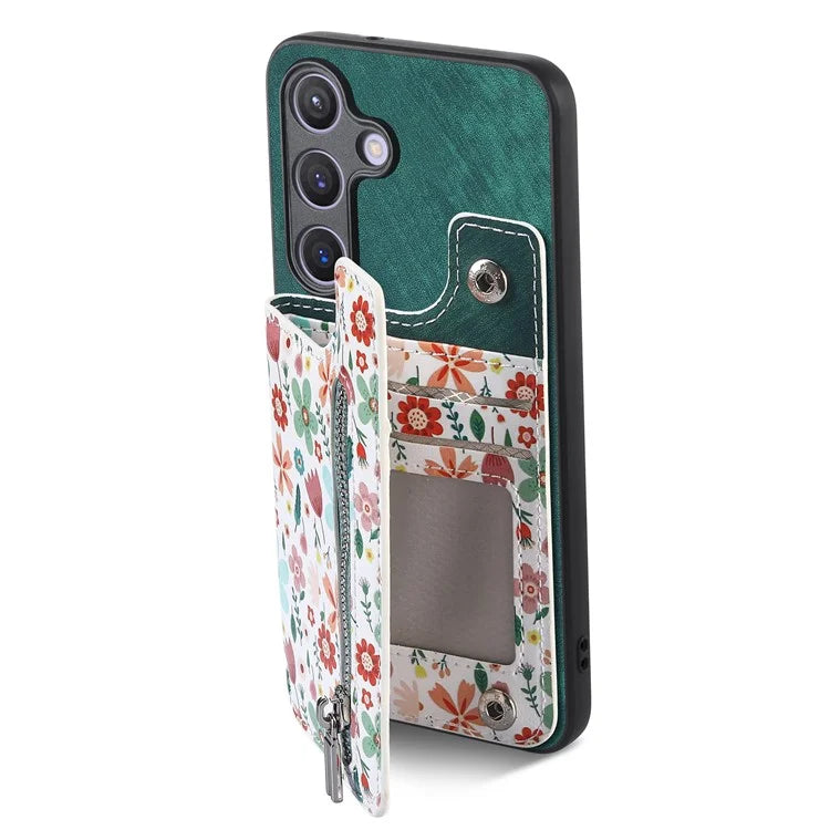 D10 For Samsung Galaxy S23 FE Case Pattern Printed Kickstand Wallet Leather+TPU Phone Cover
