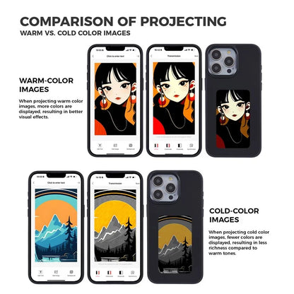INKZONE For iPhone 13 Pro Max Case PC+TPU 4-Color E Ink Case Phone Cover DIY Images NFC Transmission