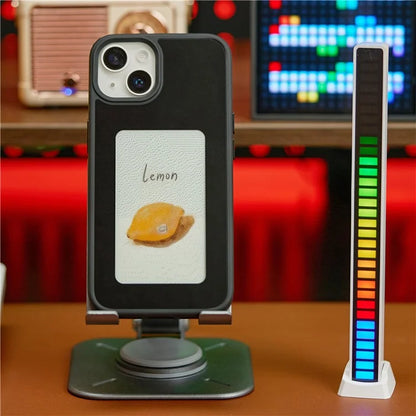 INKZONE For iPhone 13 / 14 Case PC+TPU 4-Color E Ink Case DIY Smart Display Customized Phone Cover