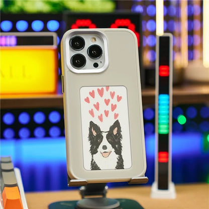 INKZONE For iPhone 15 Pro Phone Case PC+TPU 4-Color E Ink Case DIY Smart Display Customized Phone Cover