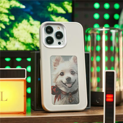 INKZONE For iPhone 14 Pro Max Case NFC Transmission 4-Color E Ink Case DIY Images Protective Phone Shell