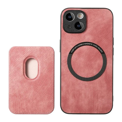 D12 For iPhone 13 Magnetic Card Holder Case Leather + TPU Vintage Phone Cover