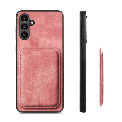 D12 For Samsung Galaxy M15 5G Magnetic Card Holder Case Vintage PU+TPU Phone Cover