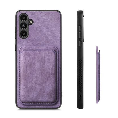 D12 For Samsung Galaxy M15 5G Magnetic Card Holder Case Vintage PU+TPU Phone Cover