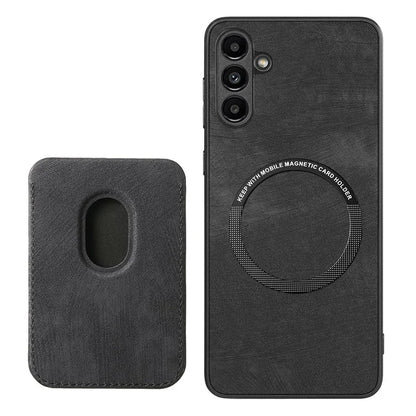 D12 For Samsung Galaxy M15 5G Magnetic Card Holder Case Vintage PU+TPU Phone Cover