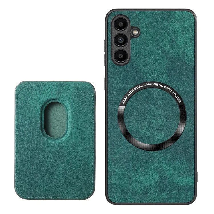 D12 For Samsung Galaxy A55 5G Case Leather+TPU Magnetic Card Holder Phone Back Cover