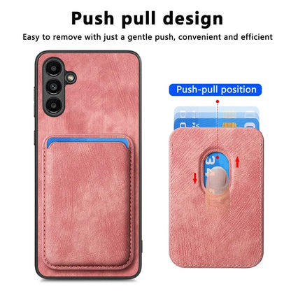 D12 For Samsung Galaxy A55 5G Case Leather+TPU Magnetic Card Holder Phone Back Cover