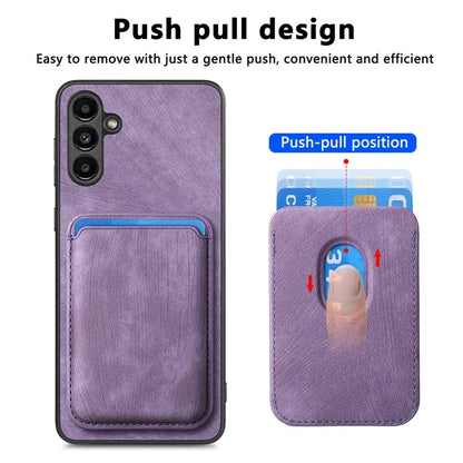 D12 For Samsung Galaxy A55 5G Case Leather+TPU Magnetic Card Holder Phone Back Cover