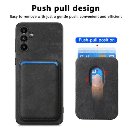 D12 For Samsung Galaxy A55 5G Case Leather+TPU Magnetic Card Holder Phone Back Cover