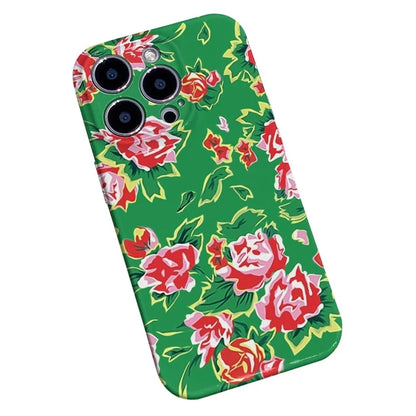 For iPhone 12 Pro 6.1 inch PC Case Chinese Northeast Flower Pattern Printing Phone Shell