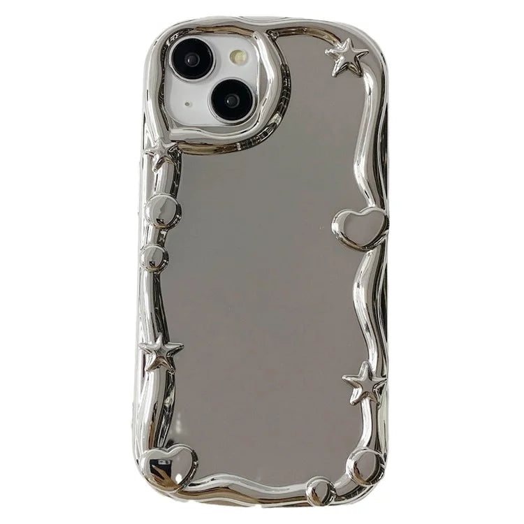 For iPhone 13 Drop Proof TPU Case Electroplating Mirror Surface Phone Cover