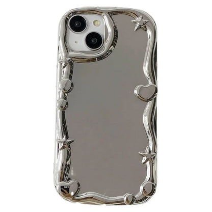 For iPhone 15 TPU Case Electroplating Mirror Plating Phone Cover