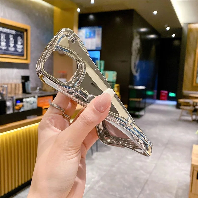 For iPhone 15 TPU Case Electroplating Mirror Plating Phone Cover
