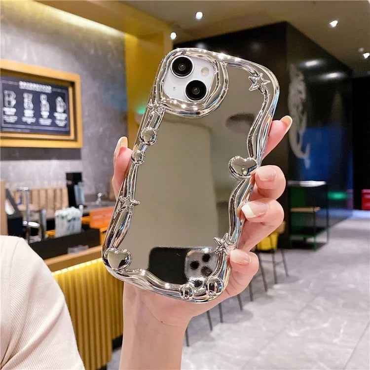 For iPhone 15 TPU Case Electroplating Mirror Plating Phone Cover