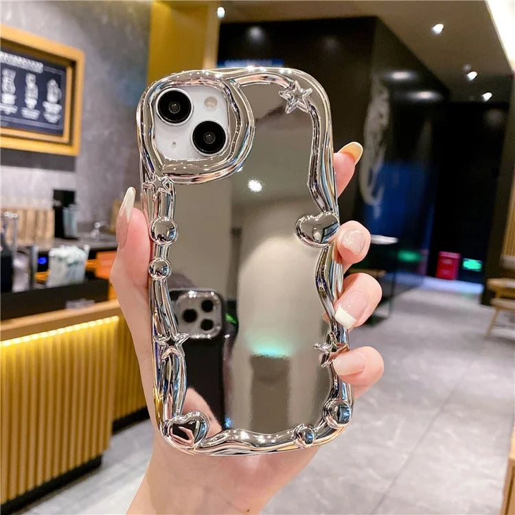For iPhone 15 TPU Case Electroplating Mirror Plating Phone Cover