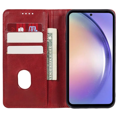 For Samsung Galaxy M55 5G / C55 5G / F55 5G Case Calf Texture PU Leather Wallet Business Phone Cover