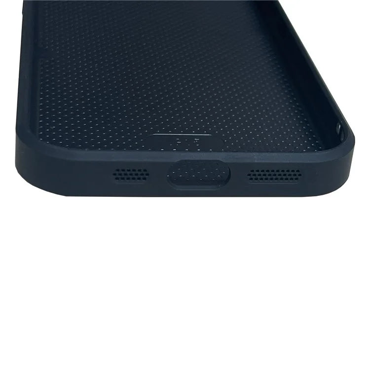For iPhone 12 Pro Max Case Anti-Scratch Down Jacket PU Leather+TPU Phone Cover