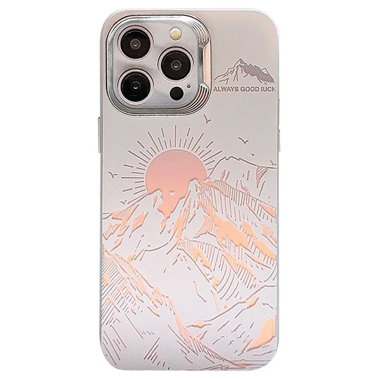 For iPhone 14 Pro Case Laser Effect Anti-scratch Protective Phone Cover