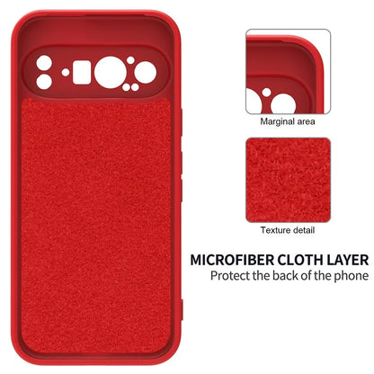 For Google Pixel 9 Pro XL Liquid Silicone Cell Phone Cases Drop-Proof Back Cover with Strap
