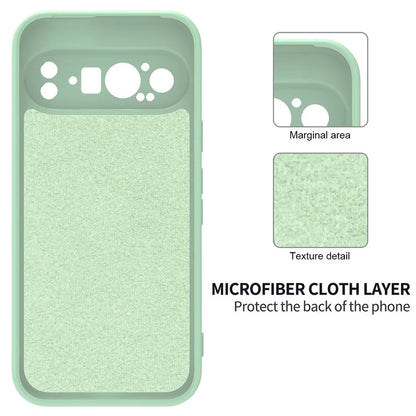 For Google Pixel 9 Pro XL Liquid Silicone Cell Phone Cases Drop-Proof Back Cover with Strap