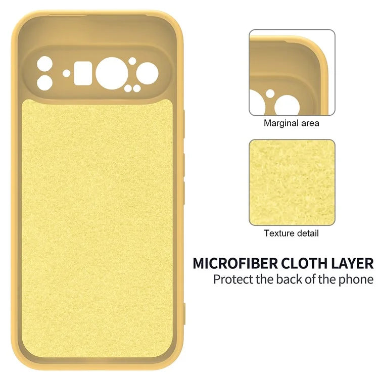 For Google Pixel 9 Pro XL Liquid Silicone Cell Phone Cases Drop-Proof Back Cover with Strap