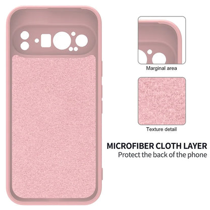 For Google Pixel 9 Pro XL Liquid Silicone Cell Phone Cases Drop-Proof Back Cover with Strap
