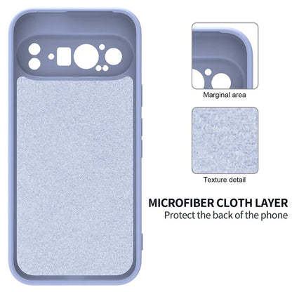 For Google Pixel 9 Pro XL Liquid Silicone Cell Phone Cases Drop-Proof Back Cover with Strap
