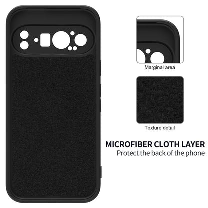 For Google Pixel 9 Pro Cell Phone Case Soft Lining Liquid Silicone Anti-Scratch Back Cover