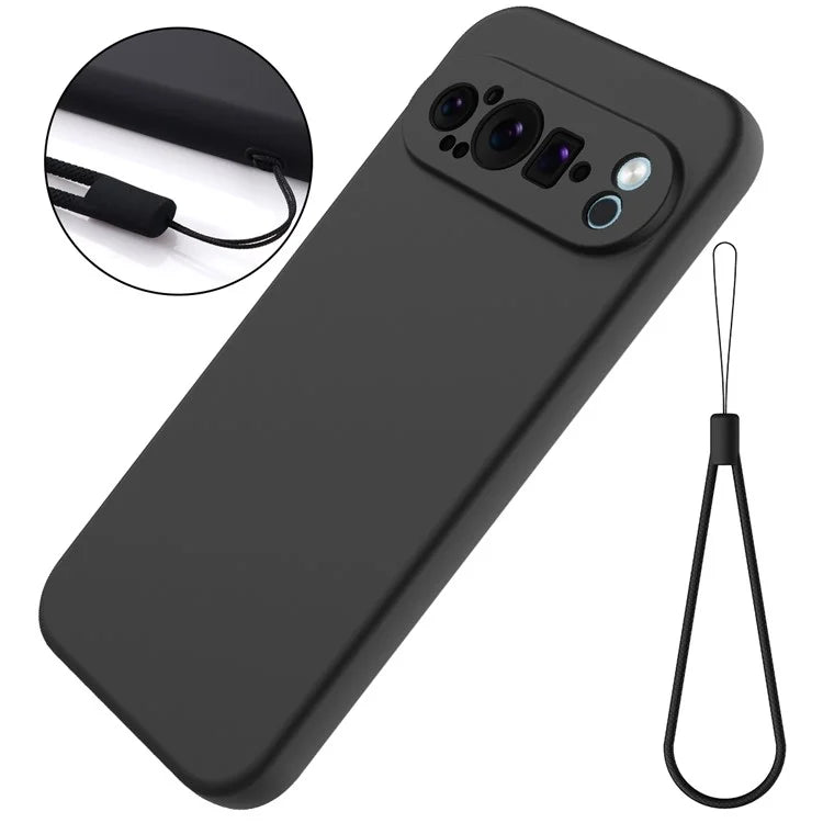 For Google Pixel 9 Pro Cell Phone Case Soft Lining Liquid Silicone Anti-Scratch Back Cover