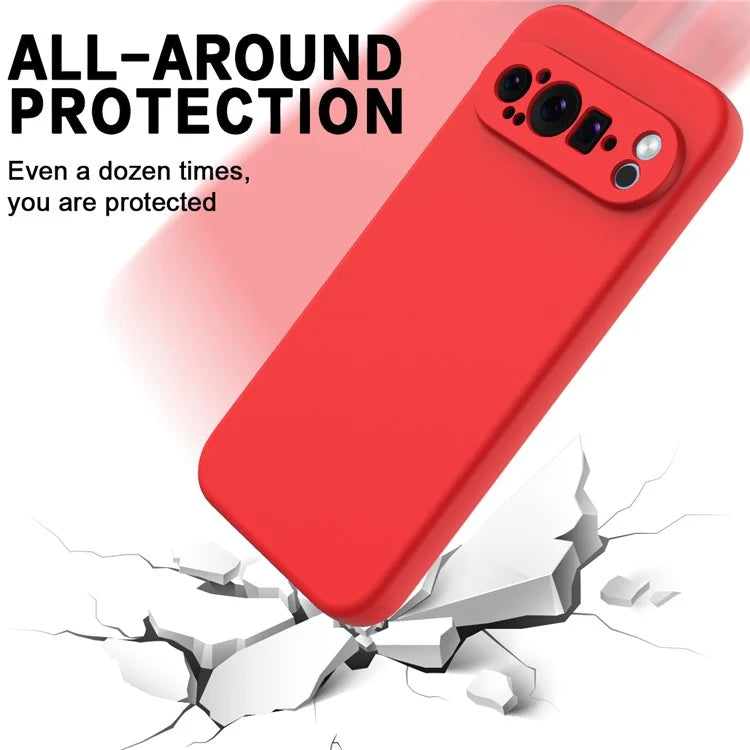 For Google Pixel 9 Pro Cell Phone Case Soft Lining Liquid Silicone Anti-Scratch Back Cover