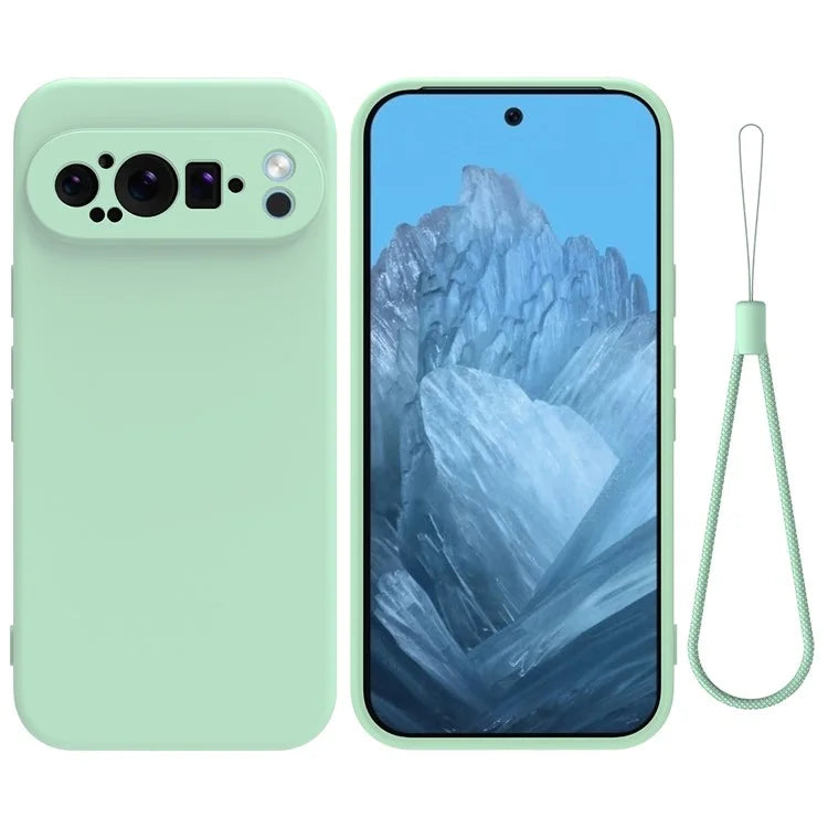 For Google Pixel 9 Pro Cell Phone Case Soft Lining Liquid Silicone Anti-Scratch Back Cover
