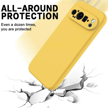 For Google Pixel 9 Pro Cell Phone Case Soft Lining Liquid Silicone Anti-Scratch Back Cover