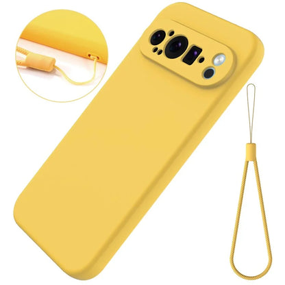 For Google Pixel 9 Pro Cell Phone Case Soft Lining Liquid Silicone Anti-Scratch Back Cover