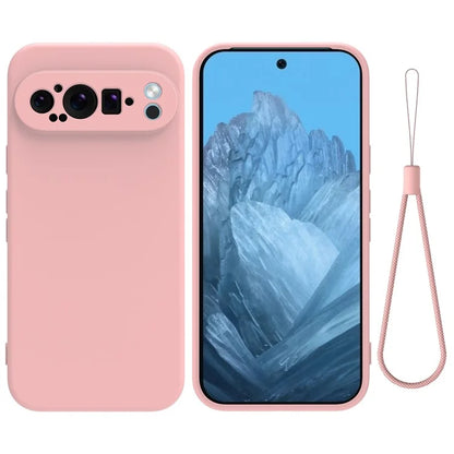 For Google Pixel 9 Pro Cell Phone Case Soft Lining Liquid Silicone Anti-Scratch Back Cover