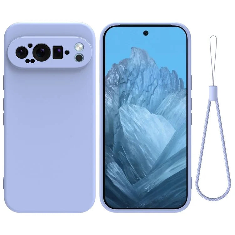 For Google Pixel 9 Pro Cell Phone Case Soft Lining Liquid Silicone Anti-Scratch Back Cover