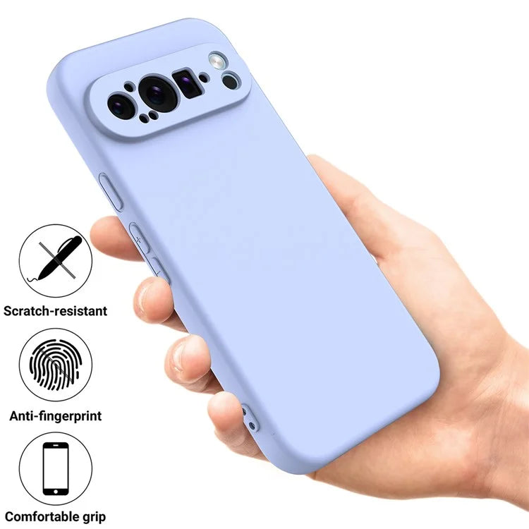 For Google Pixel 9 Pro Cell Phone Case Soft Lining Liquid Silicone Anti-Scratch Back Cover